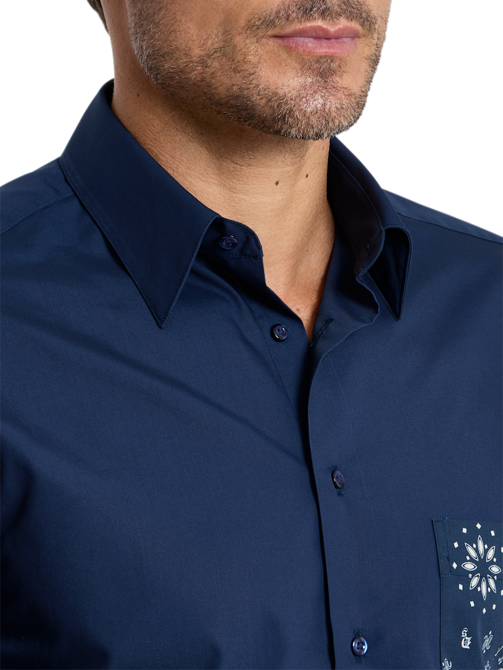 Alternate Shot of Men's navy  Shirts  - 2