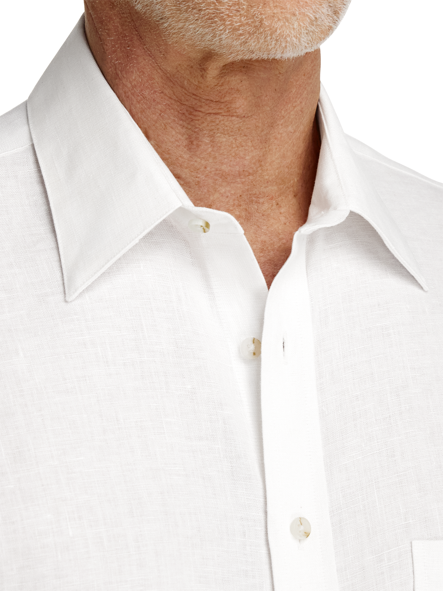 Linen Solid Casual Shirt - White