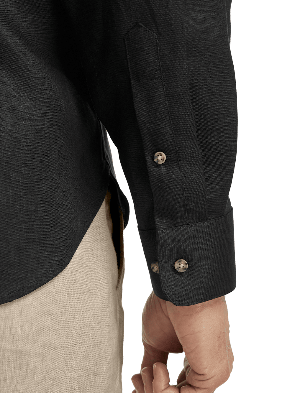 Alternate Image of Linen Solid Casual Shirt-3
