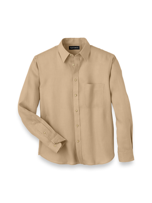 Linen Solid Casual Shirt - Pink – Paul Fredrick