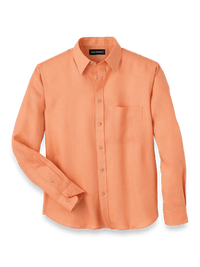 Linen Solid Casual Shirt - Coral