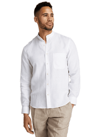 Linen Solid Casual Shirt - White
