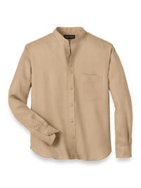 Linen Solid Casual Shirt - Tan