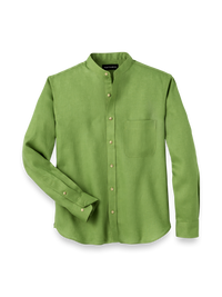 Linen Solid Casual Shirt - Green
