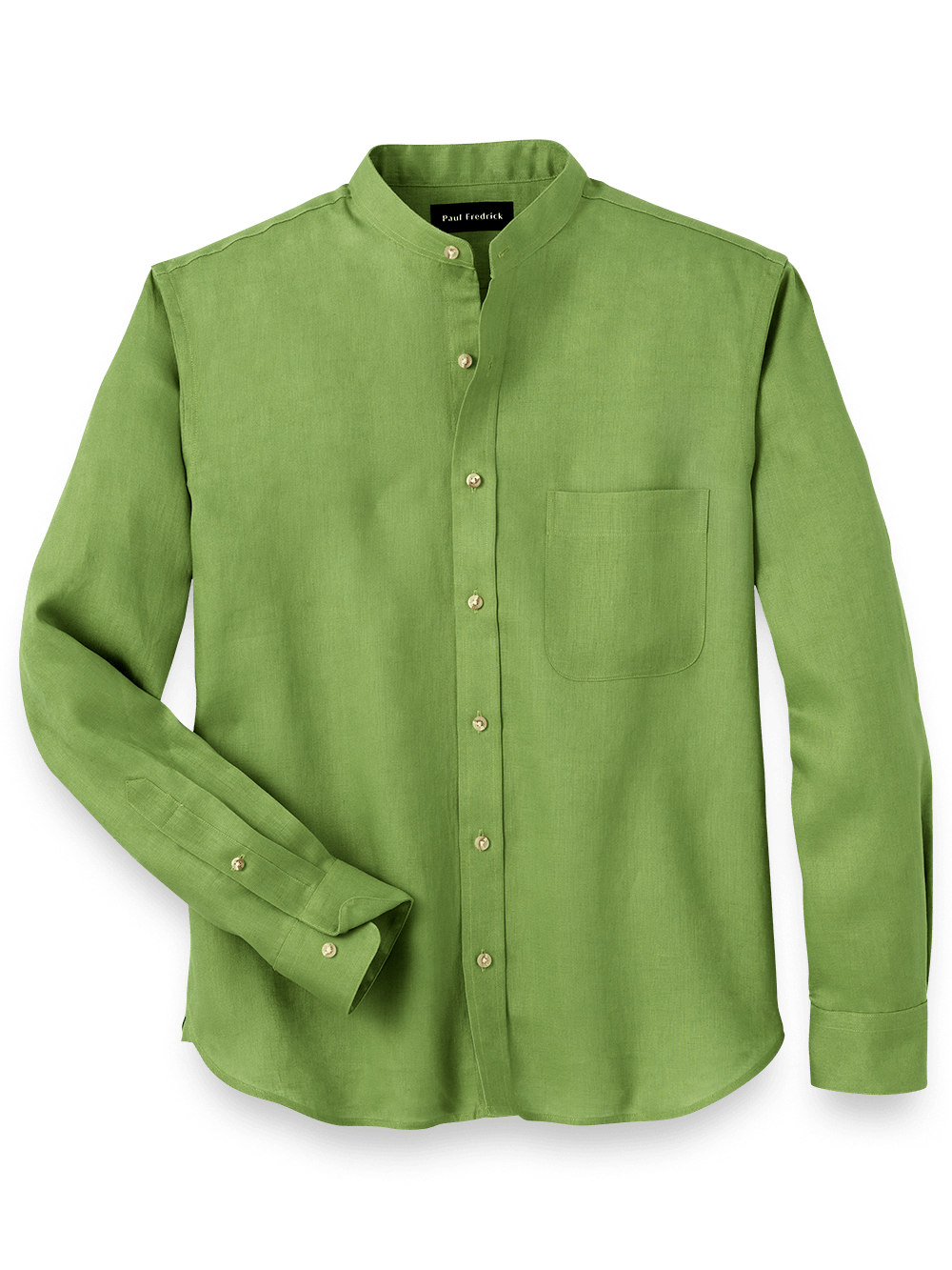 Product Image of Linen Solid Casual Shirt-Green