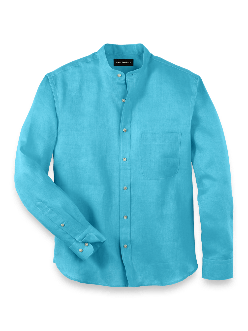 Product Image of Linen Solid Casual Shirt-Aqua