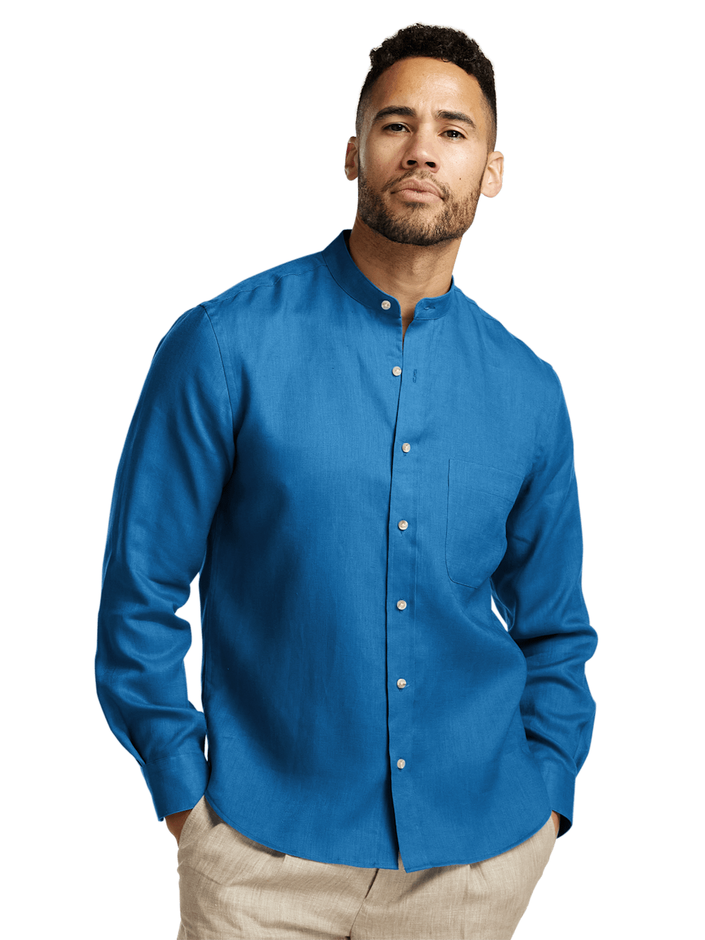 Alternate Image of Linen Solid Casual Shirt-1