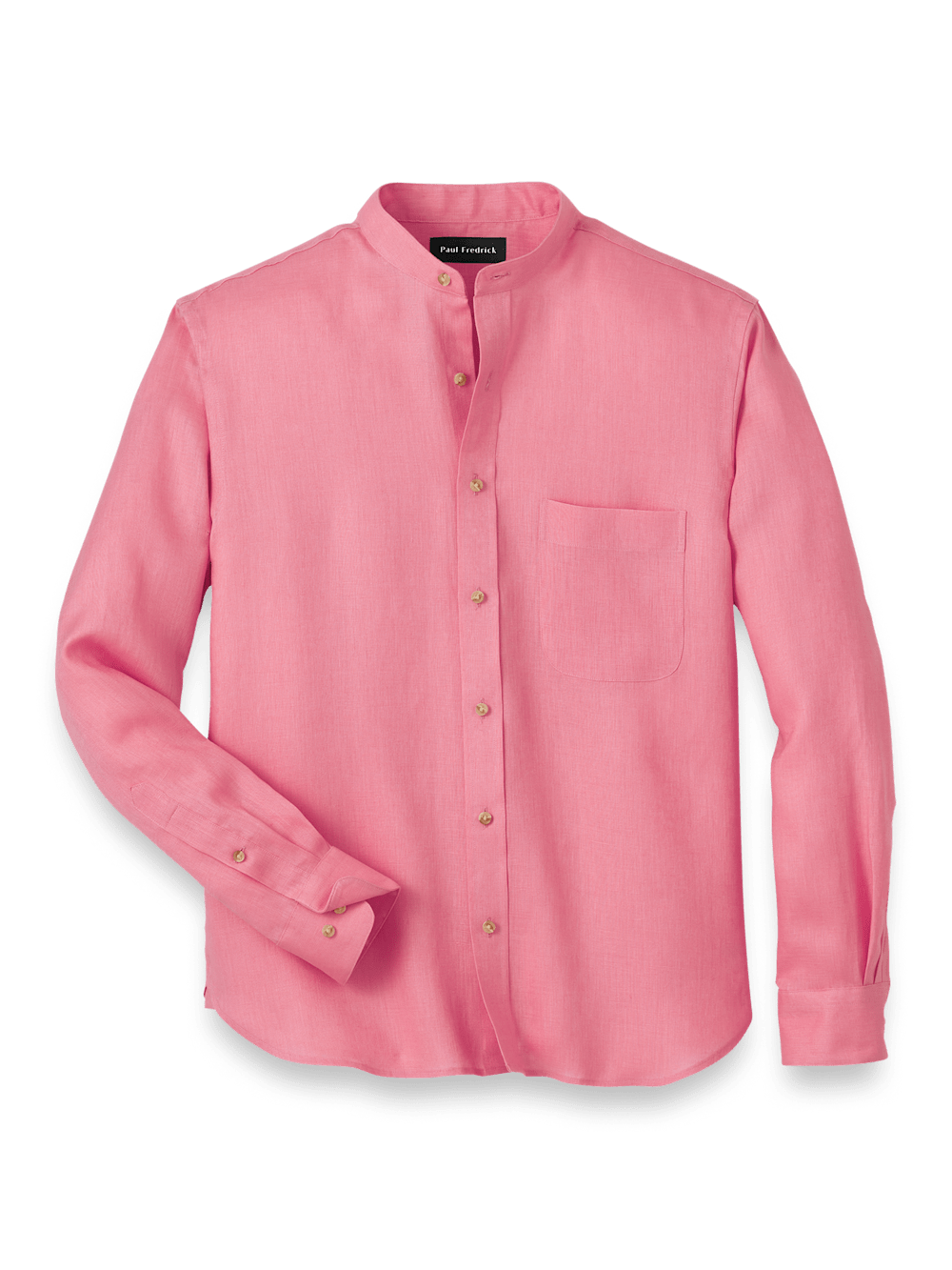 Product Image of Linen Solid Casual Shirt-Pink