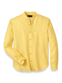 Linen Solid Casual Shirt - Yellow