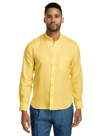 Linen Solid Casual Shirt - Yellow