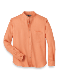 Linen Solid Casual Shirt - Coral