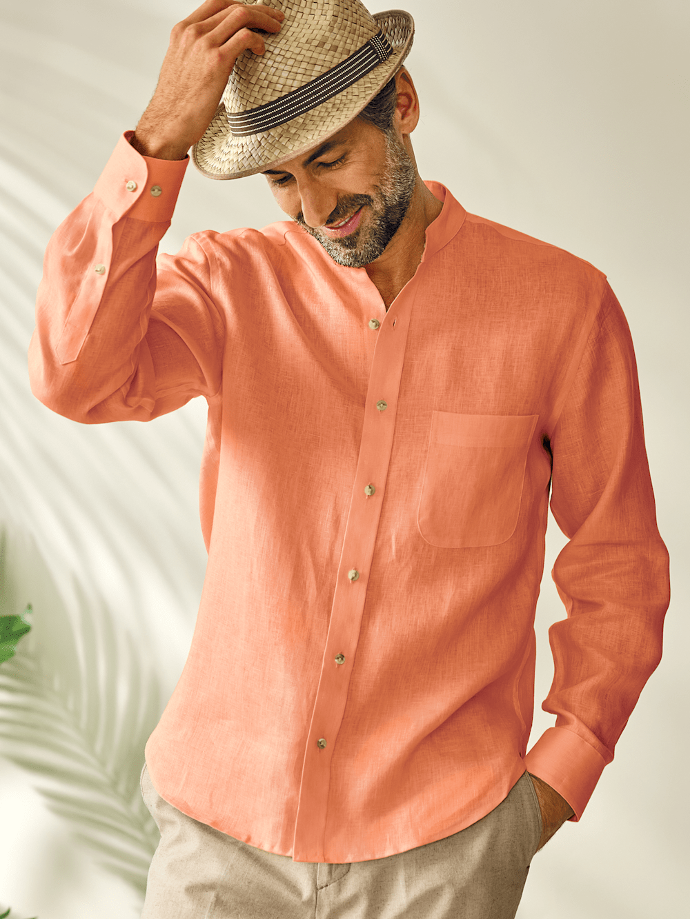 Alternate Image of Linen Solid Casual Shirt-7