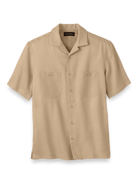 Linen Solid Casual Shirt - Tan