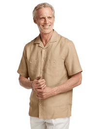 Linen Solid Casual Shirt - Tan