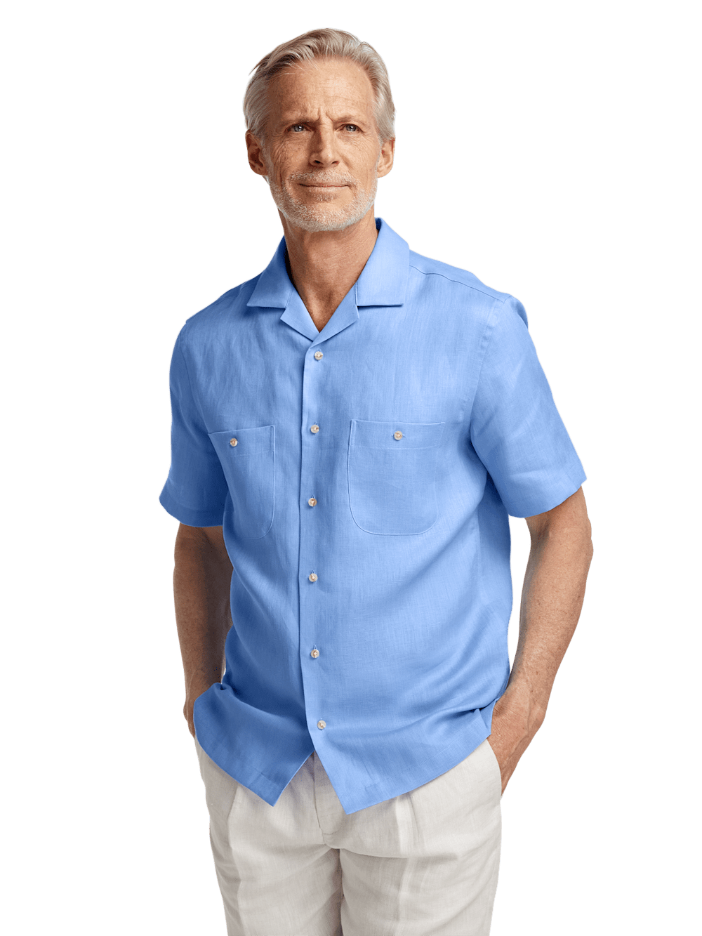Alternate Image of Linen Solid Casual Shirt-1