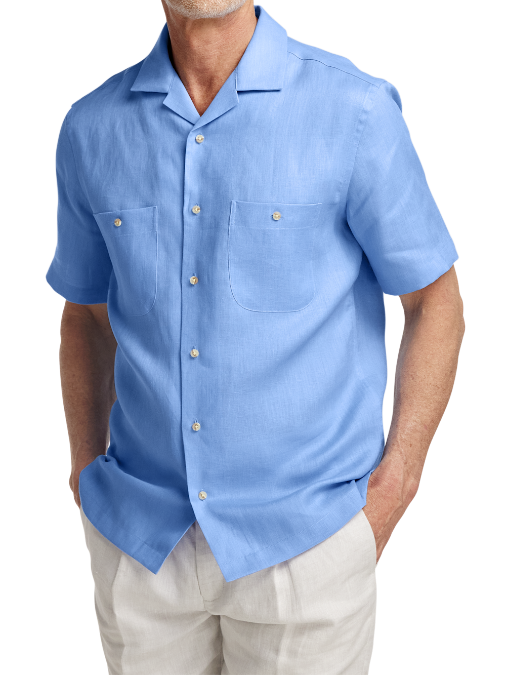 Alternate Image of Linen Solid Casual Shirt-1