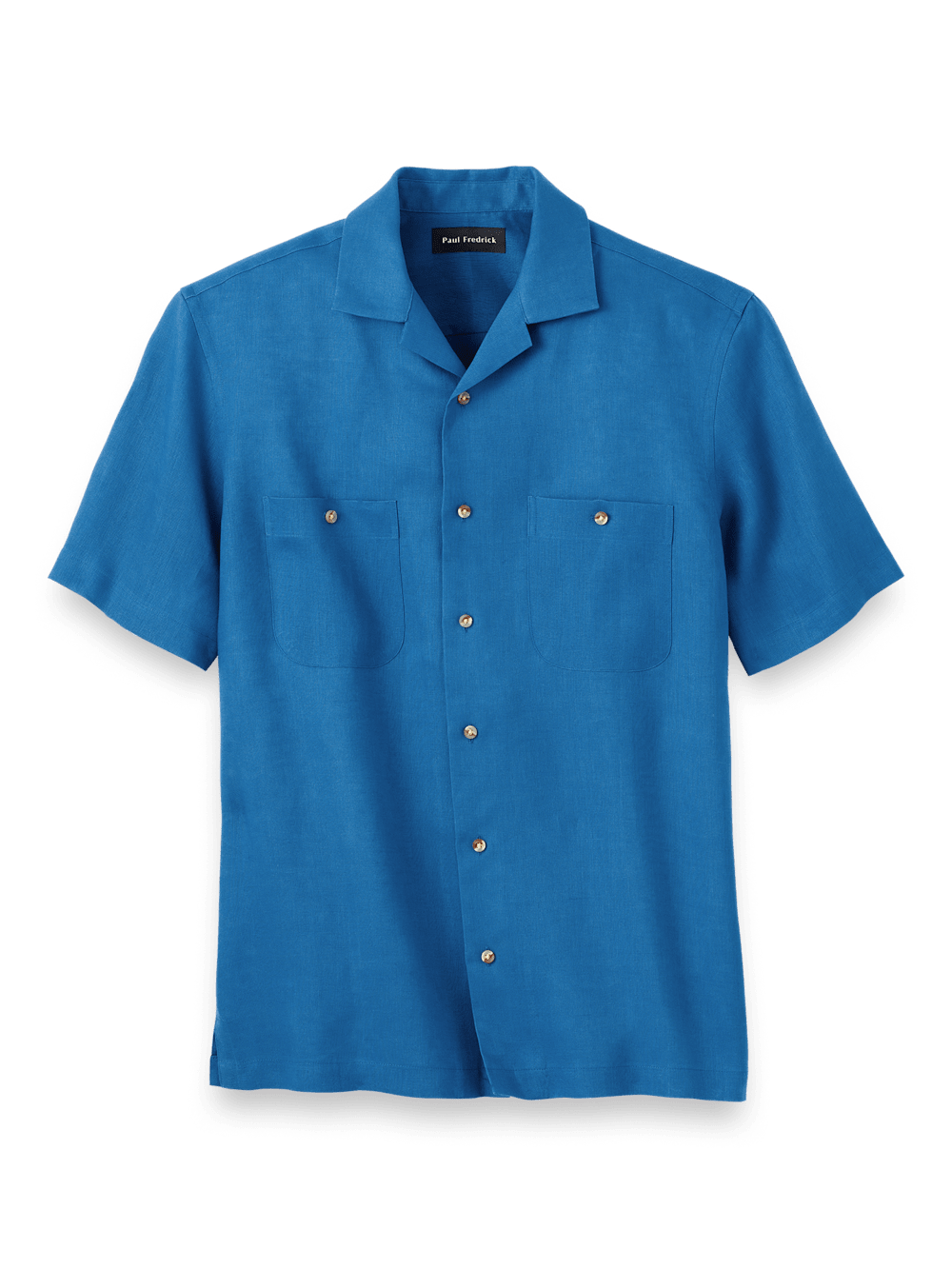 Product Image of Linen Solid Casual Shirt-Dark Blue