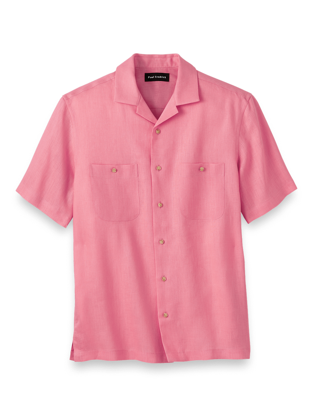 Product Image of Linen Solid Casual Shirt-Pink