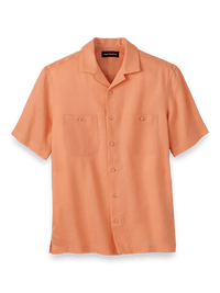 Linen Solid Casual Shirt - Coral