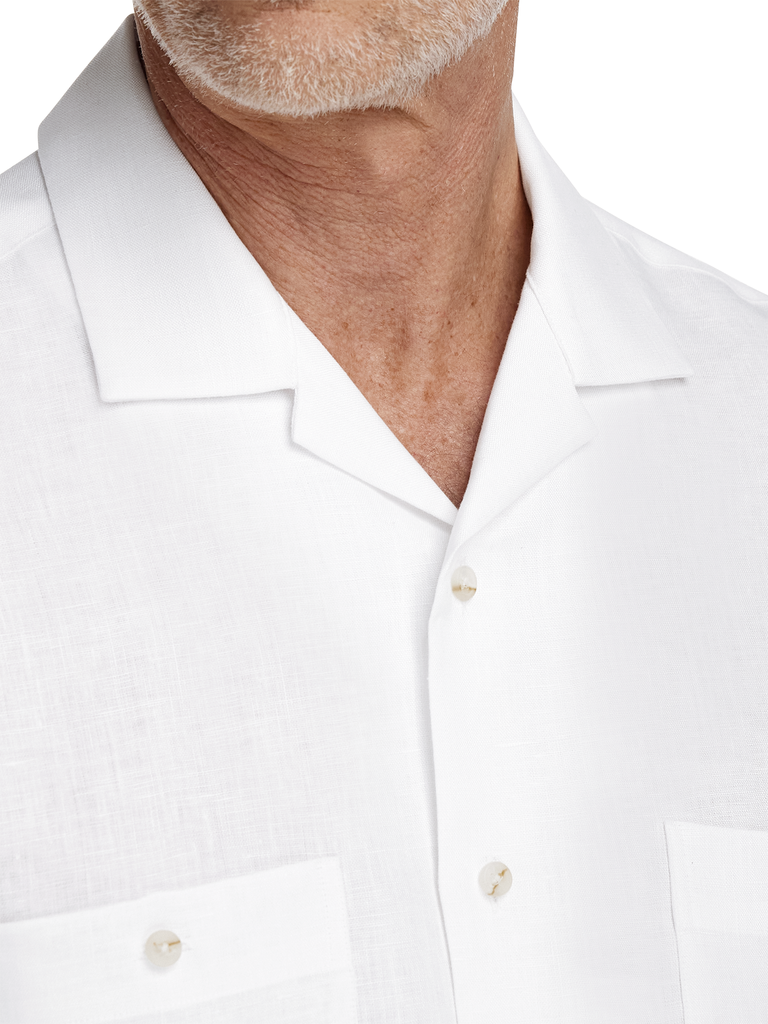 Linen Solid Casual Shirt - White
