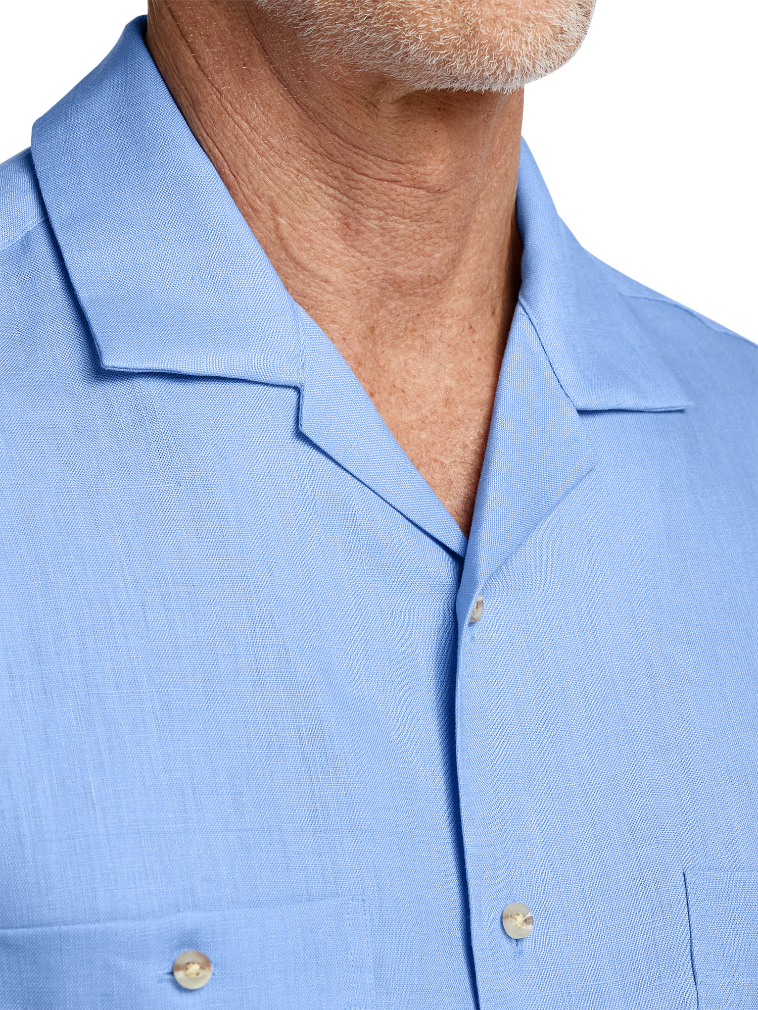 Linen Solid Casual Shirt - Light Blue Classic Fit / 4X Large Tall Linen Solid Casual Shirt - Light Blue Classic Fit / 4X Large Tall