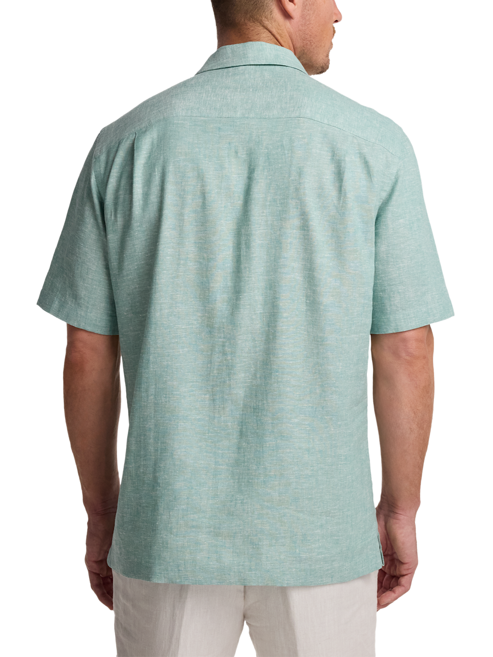 Alternate Image of Linen Blend Solid Casual Shirt-4
