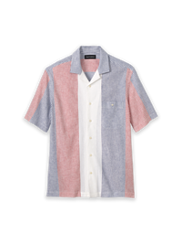 Linen Blend Stripe Casual Shirt - Multi