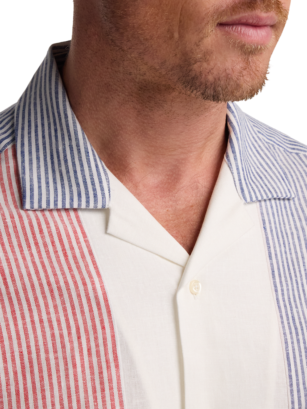 Alternate Image of Linen Blend Stripe Casual Shirt-2