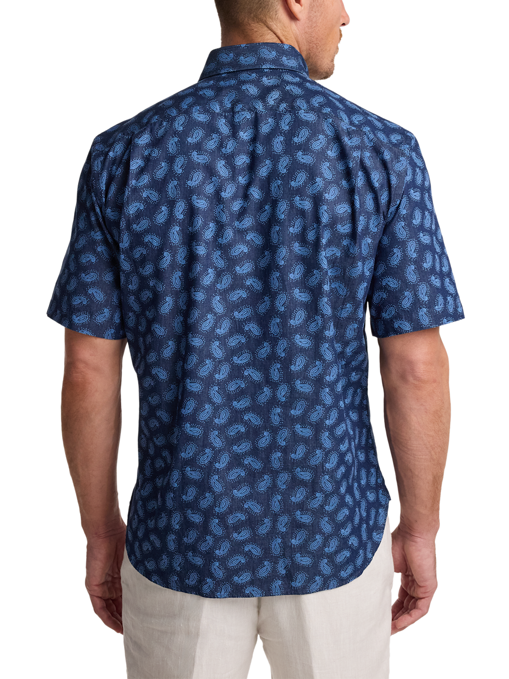 Alternate Image of Cotton Denim Paisley Casual Shirt-4
