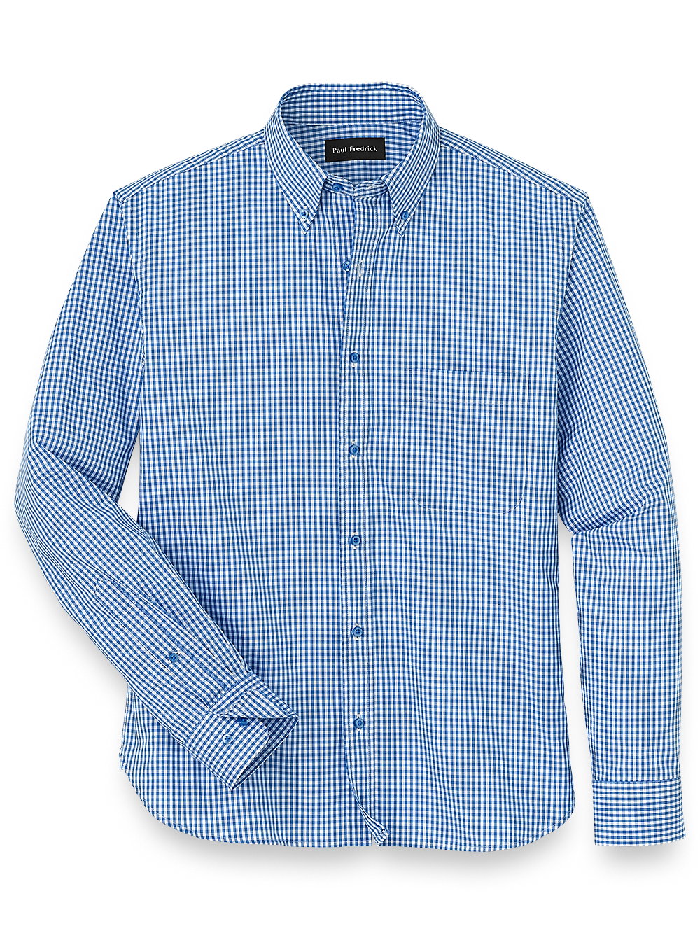 Product Image of Cotton Gingham Casual Shirt-Blue