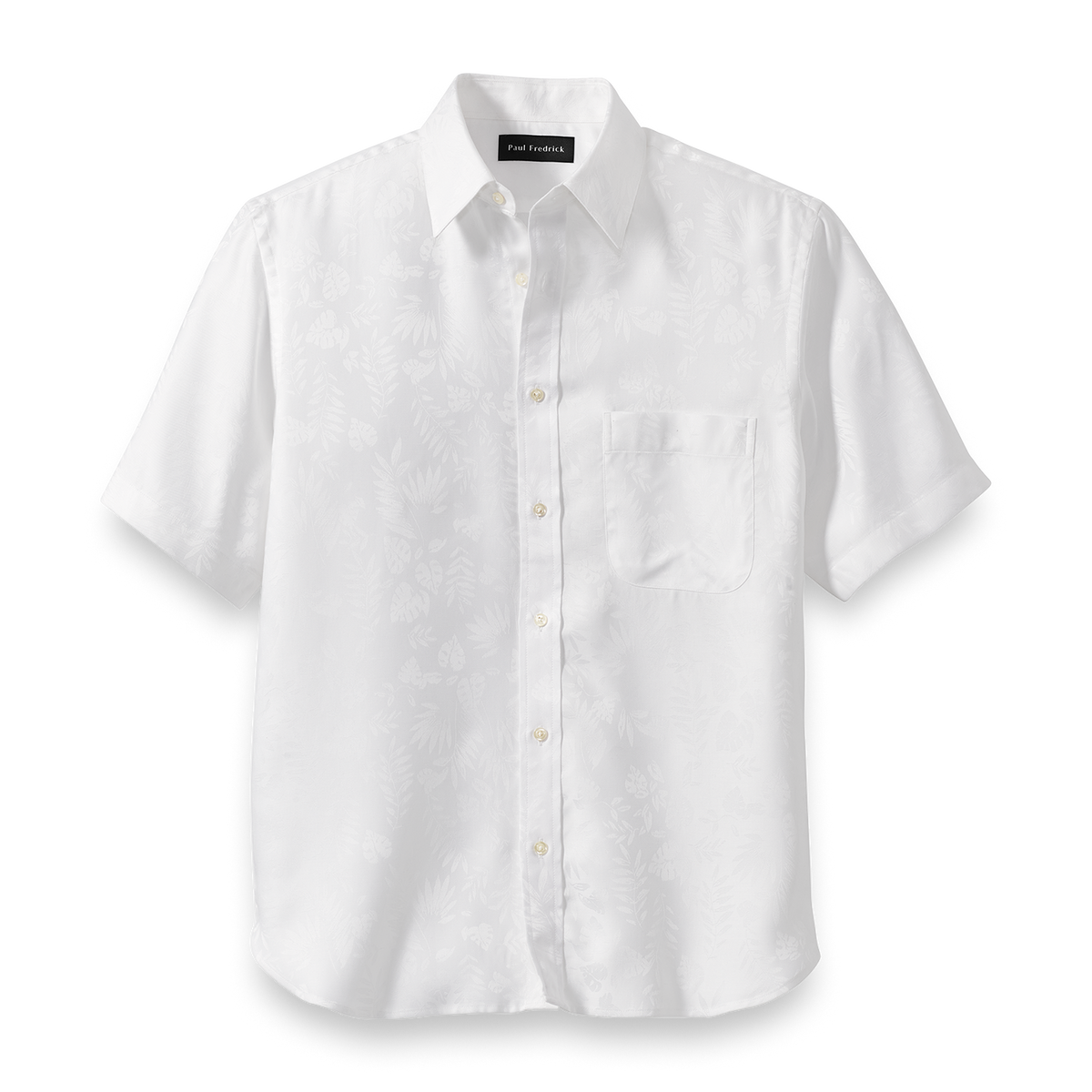Lyocell Solid Jacquard Casual Shirt - White – Paul Fredrick