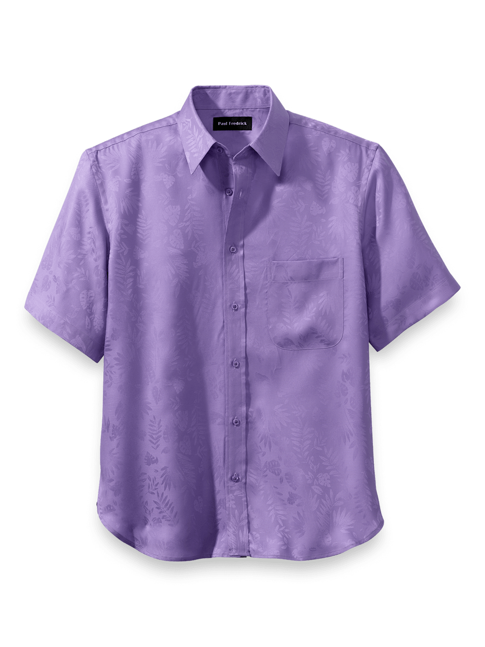 Product Image of Lyocell Solid Jacquard Casual Shirt-Lavender