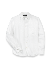 Lyocell Solid Jacquard Casual Shirt - White