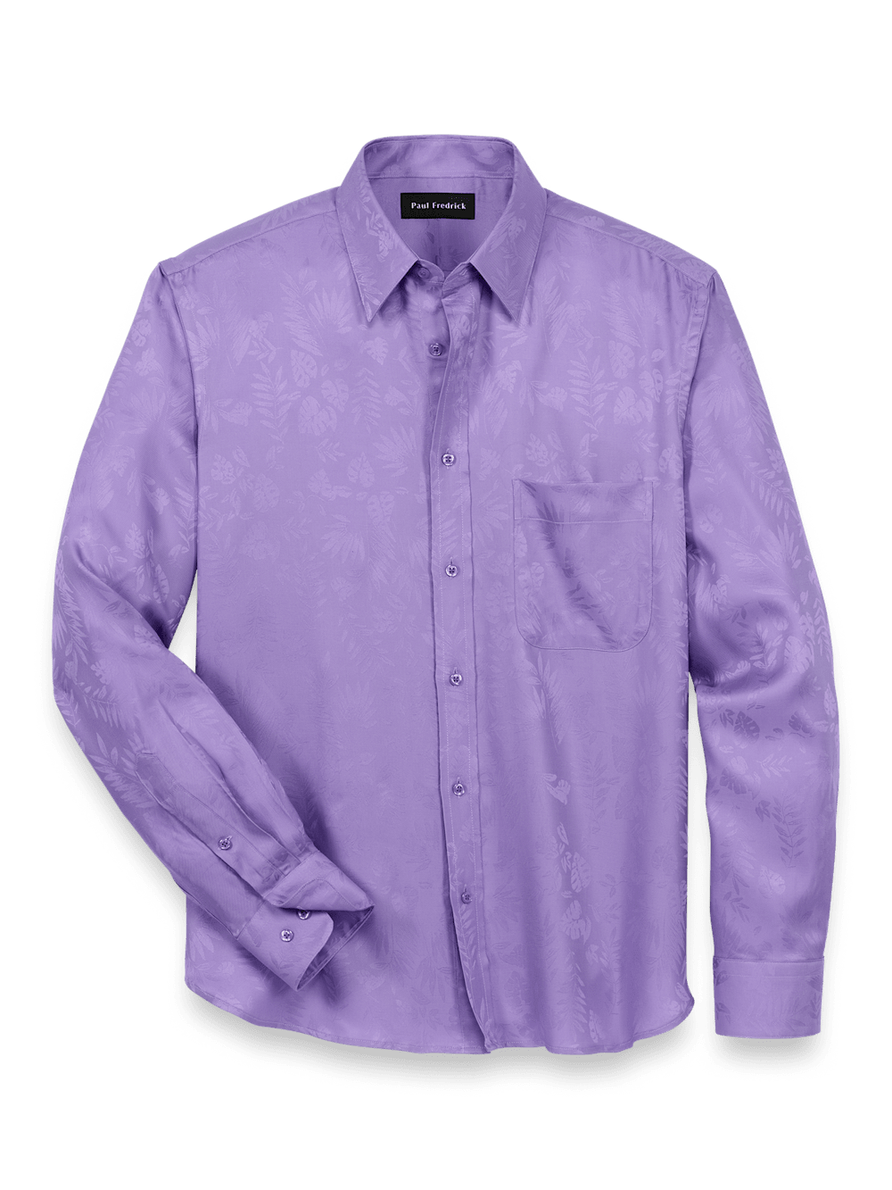 Product Image of Lyocell Solid Jacquard Casual Shirt-Lavender