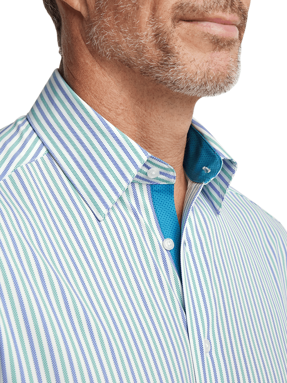Alternate Image of Performance Stretch Stripe Casual Shirt-2