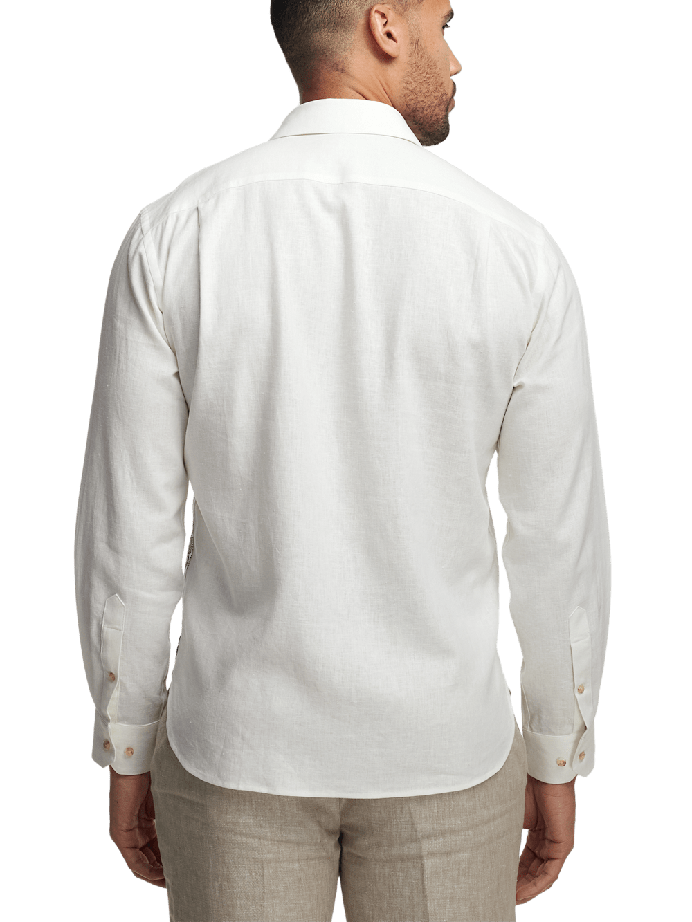 Alternate Image of Linen Blend Botanical Print Casual Shirt-4