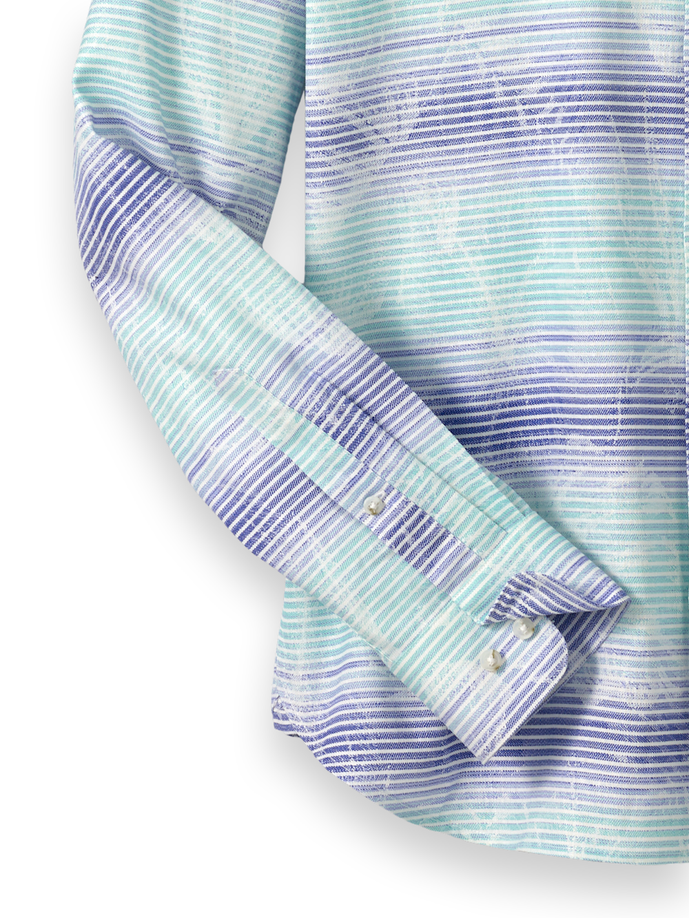 Alternate Image of Linen Blend Ombre Stripe Casual Shirt-6