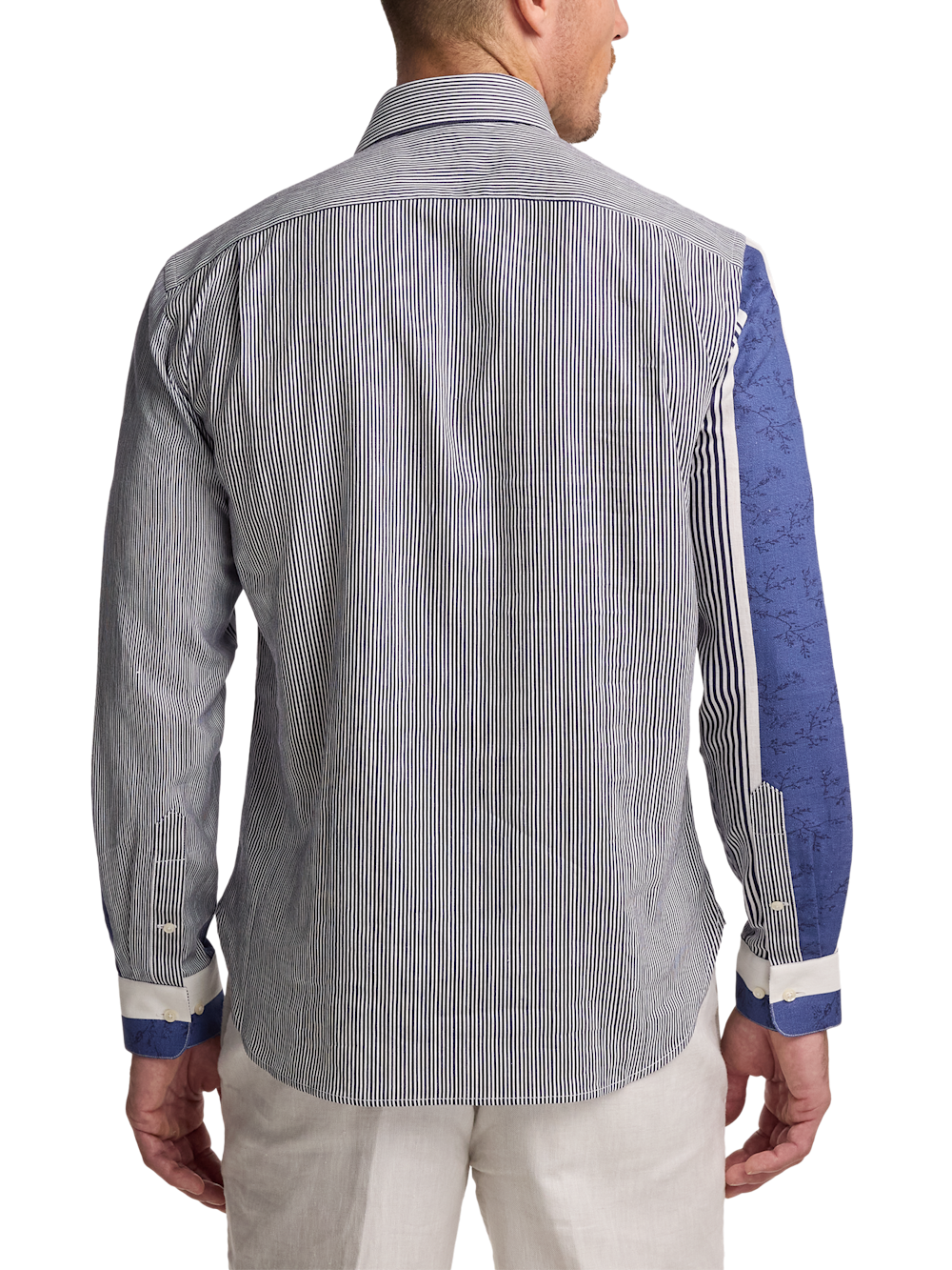 Alternate Image of Linen Blend Stripe Casual Shirt-4