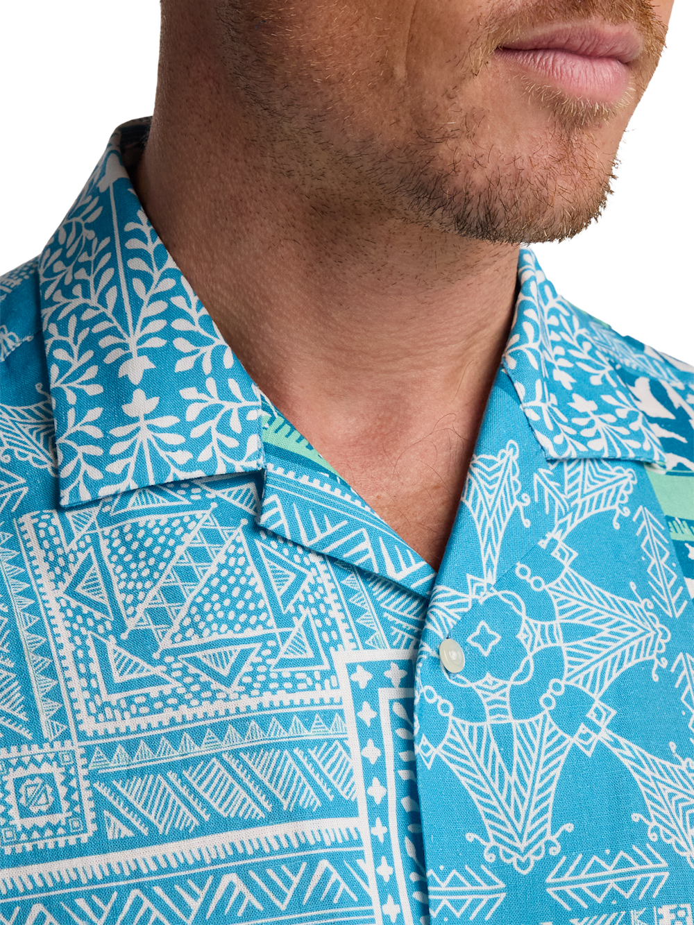 Alternate Image of Linen Blend Bandana Casual Shirt-2