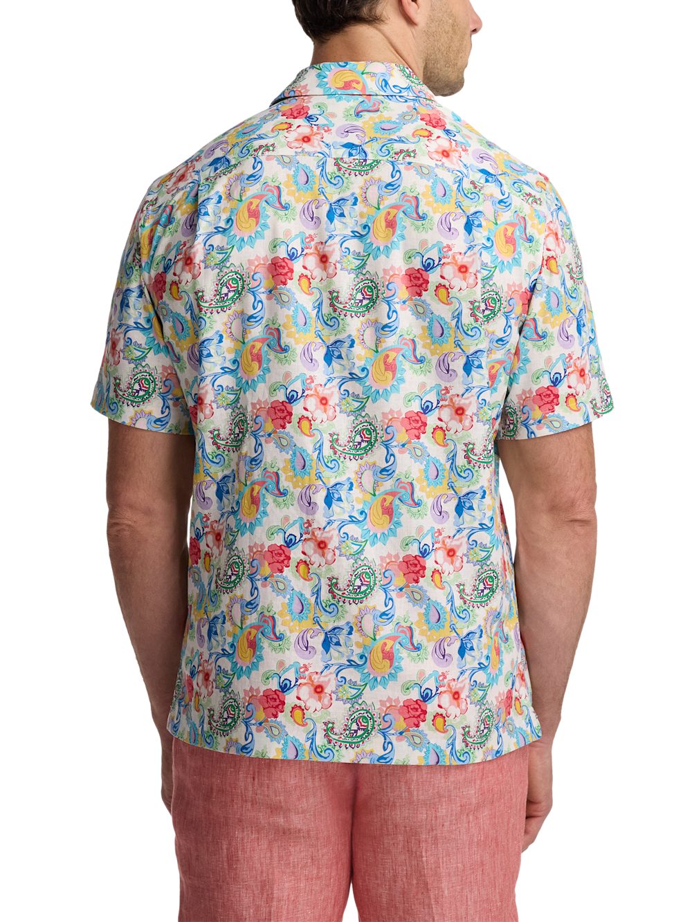 Alternate Image of Linen Blend Paisley Casual Shirt-4