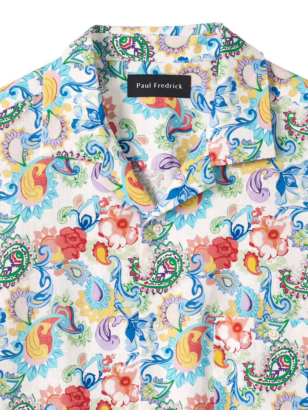 Alternate Image of Linen Blend Paisley Casual Shirt-5