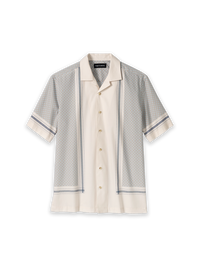 Cotton Geometric Casual Shirt - Tan Multi