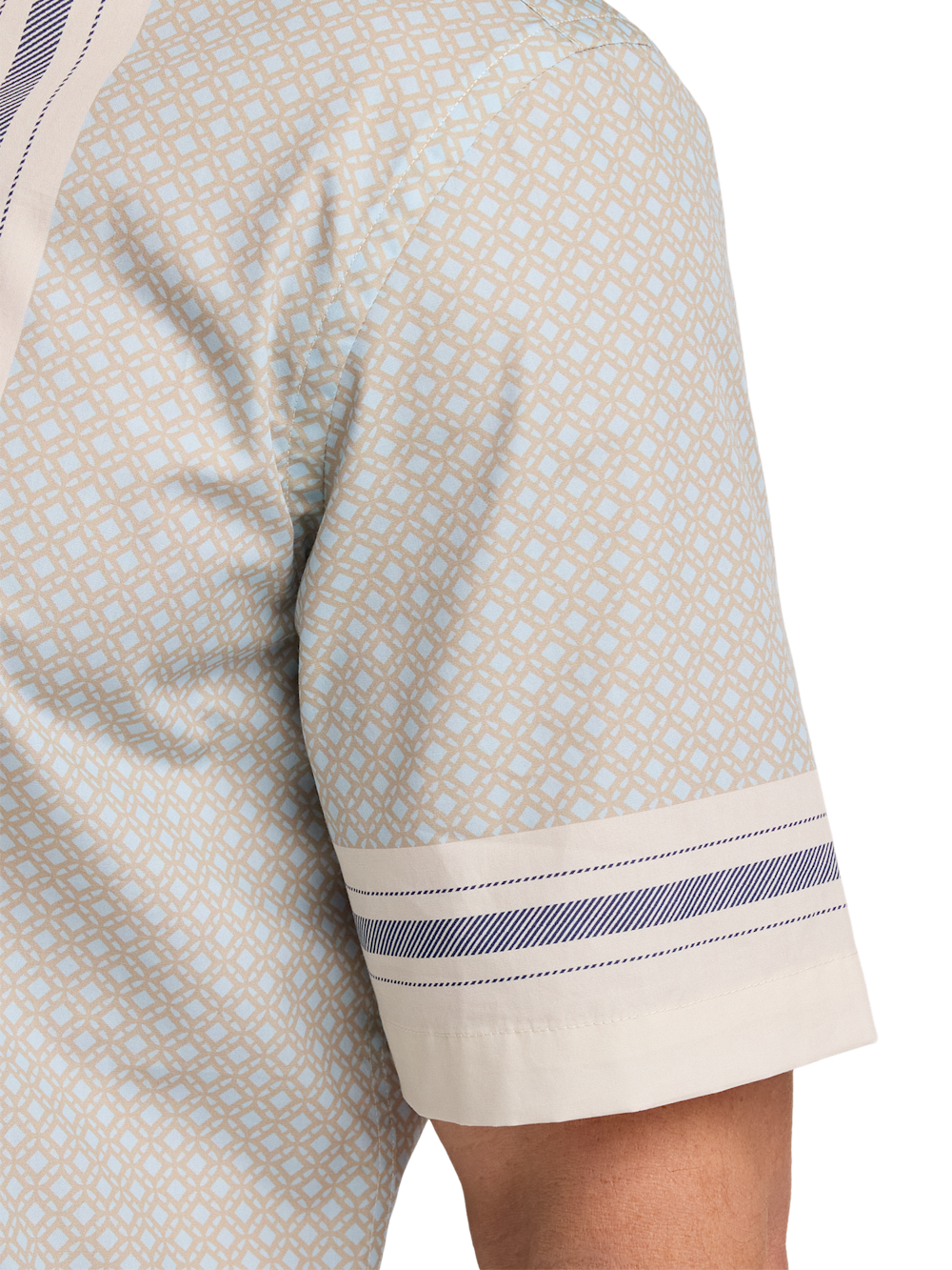 Alternate Image of Cotton Geometric Casual Shirt-3