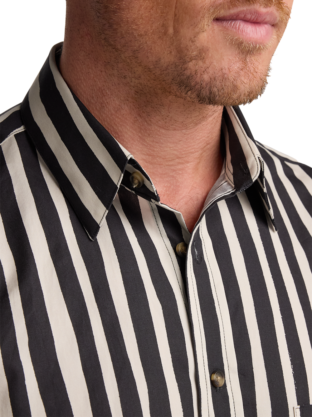 Alternate Image of Cotton Stripe Casual Shirt-2