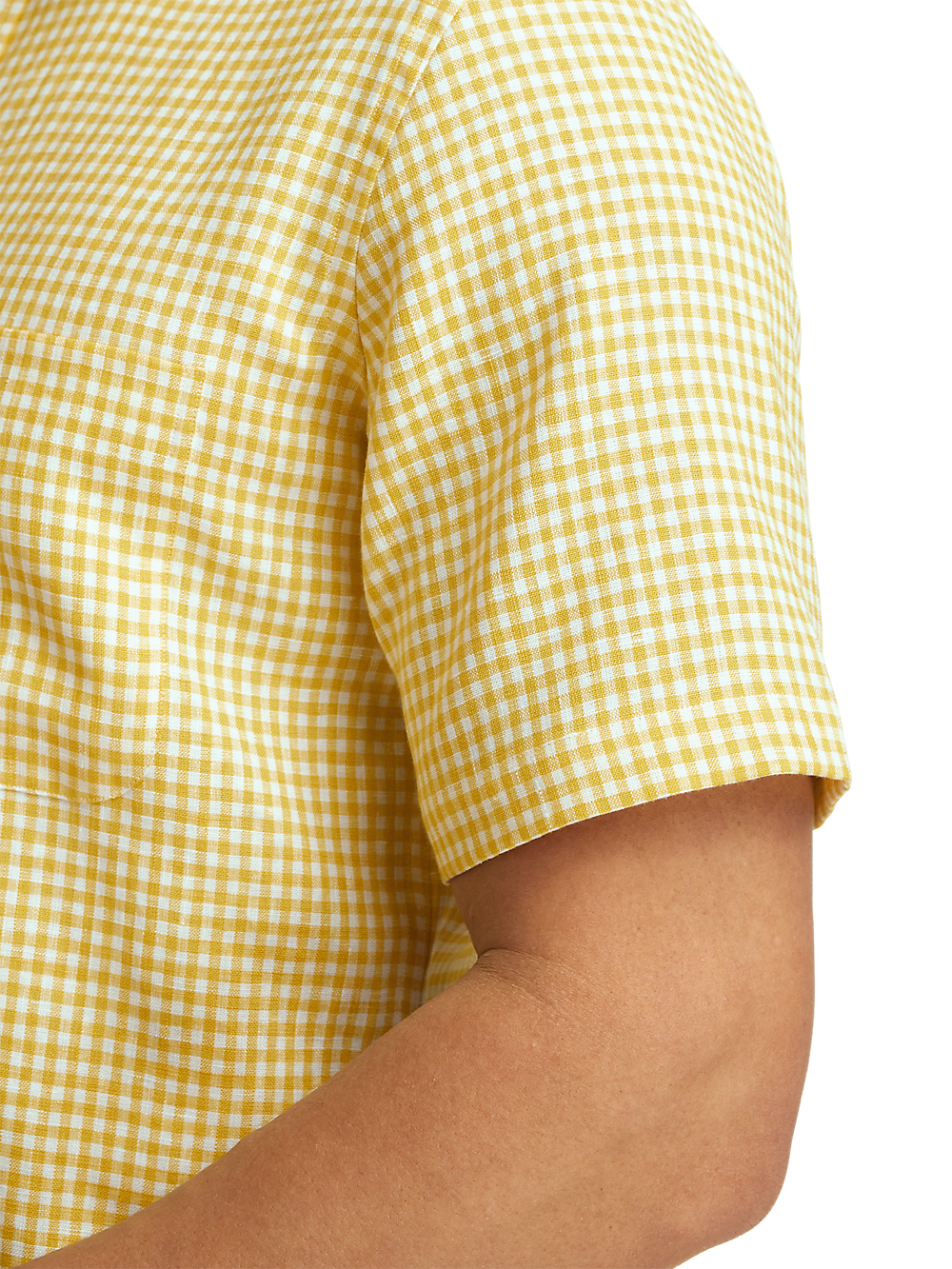 Linen Gingham Check Casual Shirt - Yellow – Paul Fredrick Linen Gingham Check Casual Shirt - Yellow – Paul Fredrick