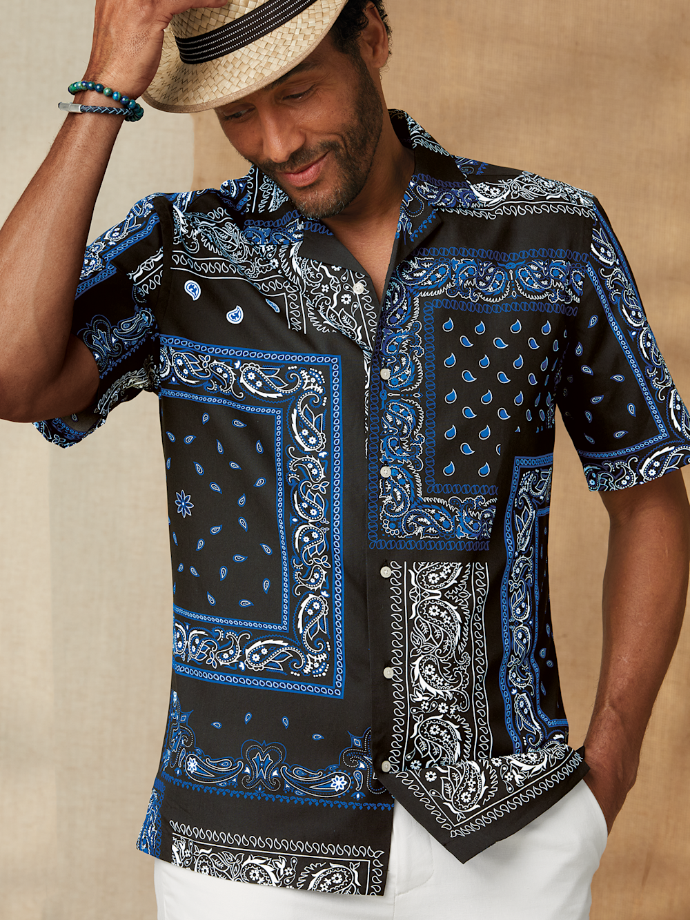 Alternate Image of Cotton Paisley Print Casual Shirt-6