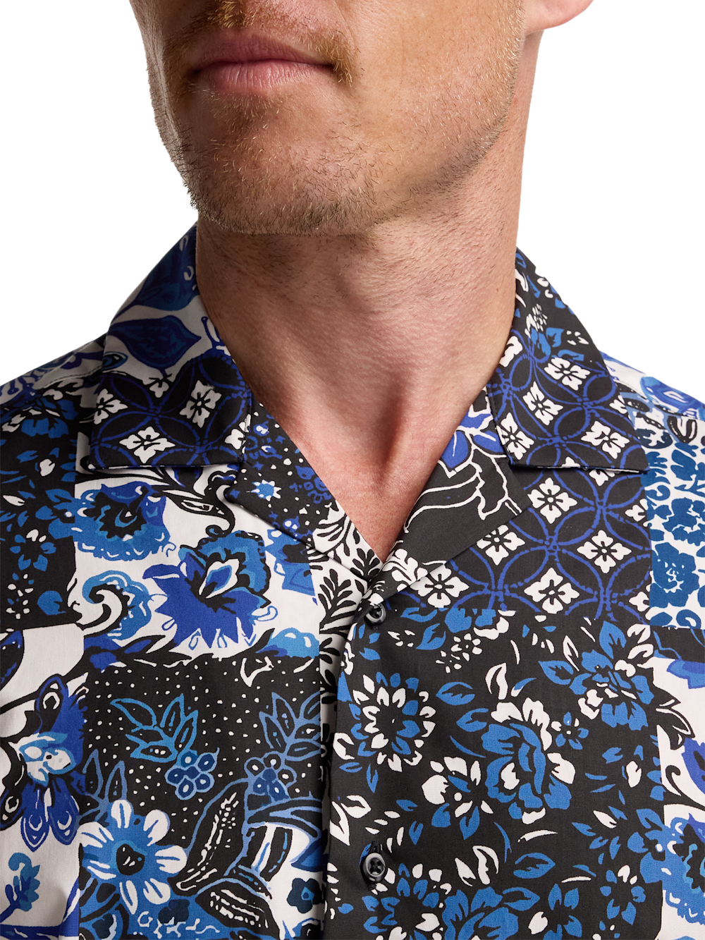 Alternate Image of Cotton Patchwork Casual Shirt-2