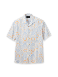 Cotton Geometric Casual Shirt - Blue