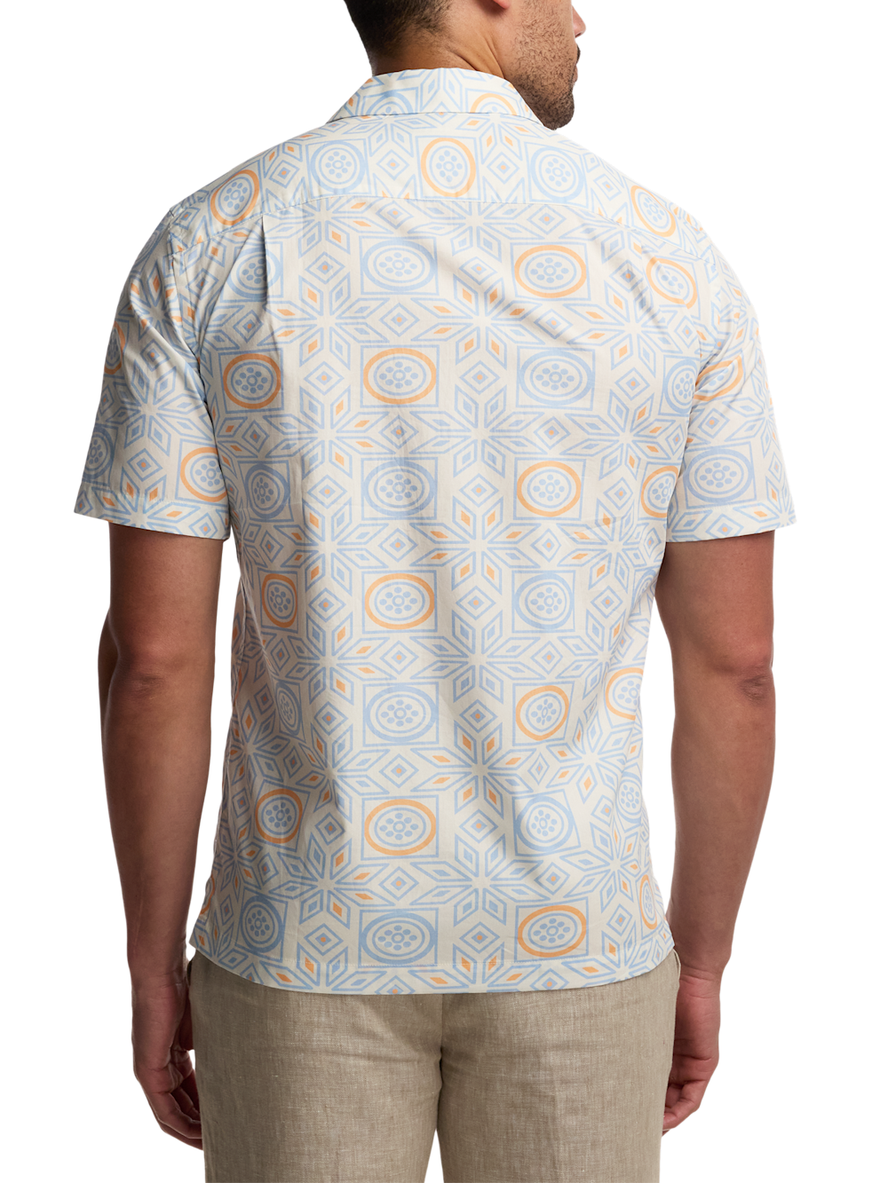 Alternate Image of Cotton Geometric Casual Shirt-4