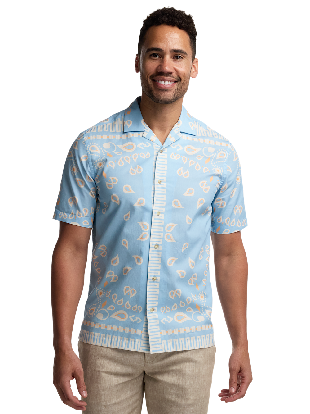 Alternate Image of Cotton Paisley Bandana Casual Shirt-1